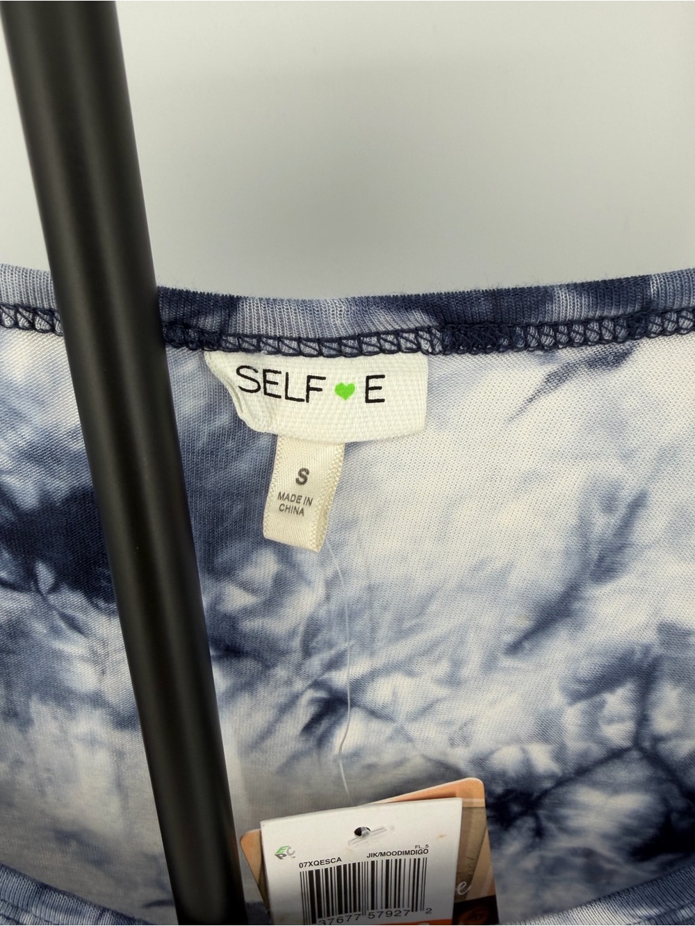 Self Esteem Blue Tie-Dye Button-Front Long Sleeve Top - Picture 4 of 8